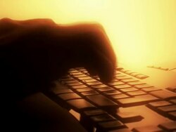 Typing on a keyboard Stock Footage