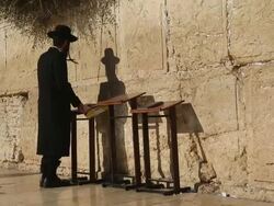 Believers Flock To Jerusalem To Pray At The Wailing Wall Stock Footage