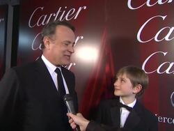 INTERVIEW: Tom Hanks & Thomas Horn on how it feels to be a part of the Palm Springs International Film Festival at The 23rd Annual Palm Springs International Film Festival Awards Gala on 01/07/2012 in Palm Springs, CA. Stock Footage