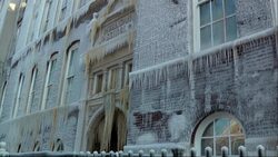 Temperatures fell to freezing or below at recording stations in all 50 states on Tuesday morning. In Chicago, the former Mulligan School building was covered in icicles after fire crews battled a large fire there. (Nov. 19) News Clip