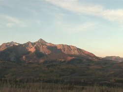 MS T/L Majestic Rocky Mountains Peaks, Brillant Yellow Aspen Trees / Telluride, Colorado, United States Stock Footage