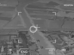 Infrared Aerial Bombardment Stock Footage
