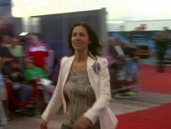 Julia Bradbury at the Cowboys & Aliens UK Premiere at London England. (Footage by WireImage Video/Getty Images Entertainment Video) Stock Footage