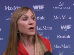 INTERVIEW - Holly Hunter on why she wanted to support WIF, what being a past honoree meant to her career, her advice for women trying to break into the industry and what she loves about her Max Mara look Stock Footage