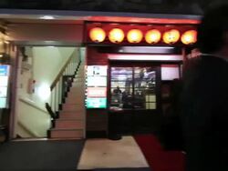 MS POV Hotels and shops of city at night  / Shinbashi, Tokyo, Japan Stock Footage