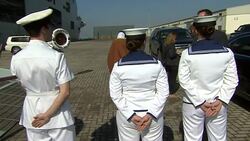 UK Prime Minister Theresa May on HMS Ocean during Bahrain visit News Clip