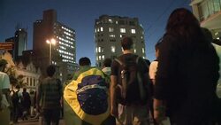 CLEAN - 50.000 protest in Sao Paulo 'Tropical Spri News Clip