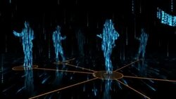 data silouhettes Stock Footage