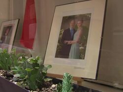 ATMOSPHERE Picture of HSH Prince Albert II and Charlene Wittstock at the Monaco Royal Wedding: Preparations at Monaco . (Footage by WireImage Video/Getty Images Entertainment Video) Stock Footage