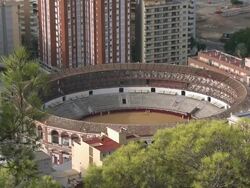 WS View of stadium at Malaga / Costa del Sol, Andalusia, Spain Stock Footage