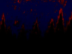 TREES:  low angle shot, color, spacy background, fully  loopable ANIMATION Stock Footage