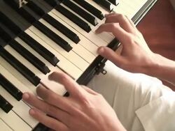 Playing the piano Stock Footage