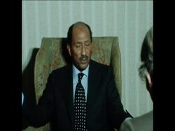 SYND 6 12 77 INTERVIEW WITH PRESIDENT SADAT IN CAIRO ON MIDDLE EAST SITUATION News Clip