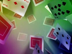 (Loop) Floating Playing Cards Stock Footage