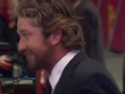 Gerard Butler at the Coriolanus Premiere: 61st Berlin International Film Festival at Berlin . (Footage by WireImage Video/GettyImages) Stock Footage