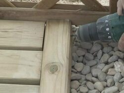 drilling and putting a screw Stock Footage