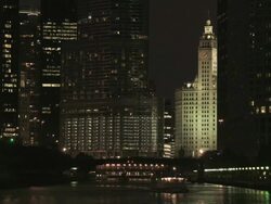 WS Downtown at night / Chicago, Illinois, USA Stock Footage