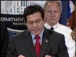 Nearly 11,000 fugitives, including sex
offenders, gang members and others wanted on charges from kidnapping to weapons , were swept up last week in a 24-state operation News Clip