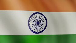 Flag of  India winding Stock Footage