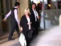 Richard Madeley & Judy Finnegan leave London's Soho Hotel Stock Footage