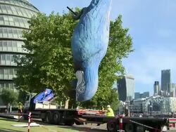 Monty Python's 'The Dead Parrot' at Celebrity Sightings in London 14th July 2014. Stock Footage