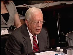 Former President Jimmy Carter told a Senate hearing Tuesday the nation's energy challenges haven't changed much and will continued to test America's resolve. News Clip
