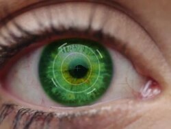 Digital Eye Green + alpha Stock Footage