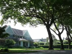 Exterior wide shot of luxury property Stock Footage