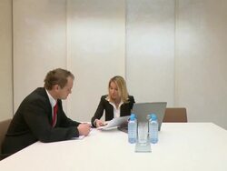 Business Interview Stock Footage