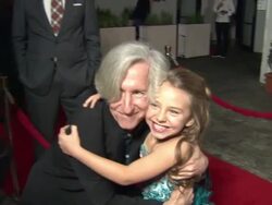 Mick Garris, Caitlin Carmichael Stock Footage