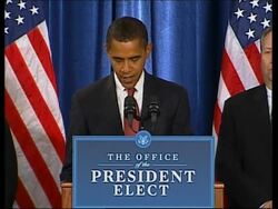 WRAP President-elect introduces his economic team; jobs soundbite News Clip