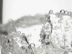 Soda water with ice cubes Stock Footage
