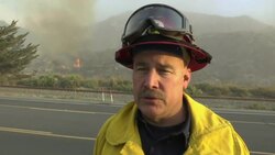 Highway travel disrupted by California wildfire News Clip
