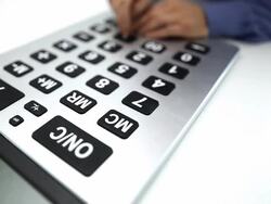 Calculator Tilt Shift Stock Footage