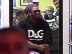 B.o.B (Bobby Ray Simmons, Jr.) at Los Tacos inÂ West Hollywood Stock Footage