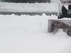 Snowplow, snow blower, snowblower Stock Footage