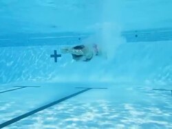 Teen dives into pool Stock Footage