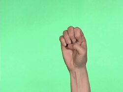 Sign Language Alphabet Letters A-M Stock Footage