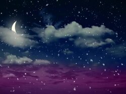Night sky and snow Stock Footage