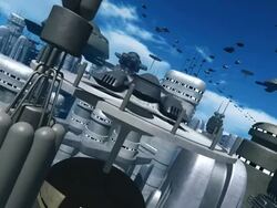 Space Ship Lift Off in a Futuristic City Stock Footage