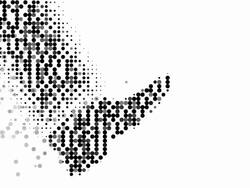 STEP : modern halftone style (TRANSITION) Stock Footage