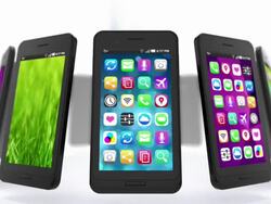 Apps fill smart phones. Loop. Stock Footage