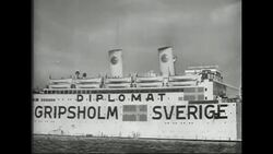 Swedish passenger ship, Gripsholm in New York City Stock Footage