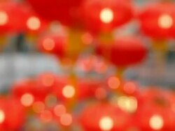 Red Lanterns in abstract Stock Footage