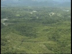 Forests and villages, aerial view, Panama, Central America Stock Footage