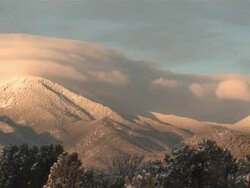 MS T/L Shot of Majestic Western Clouds Rolling Over Mountains / Telluride, Colorado, United States Stock Footage