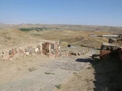 Yerevan, Erebuni castle, main entrance Stock Footage