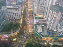 Aerial View of Scott Road, Orchard Road of Singapore Stock Footage