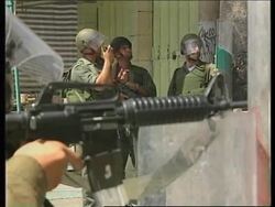 WEST BANK: PALESTINIANS CLASH WITH ISRAELI SOLDIERS News Clip