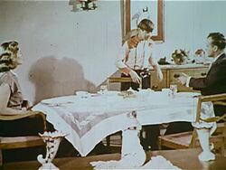 Boy lectured by parents about cleanliness Stock Footage